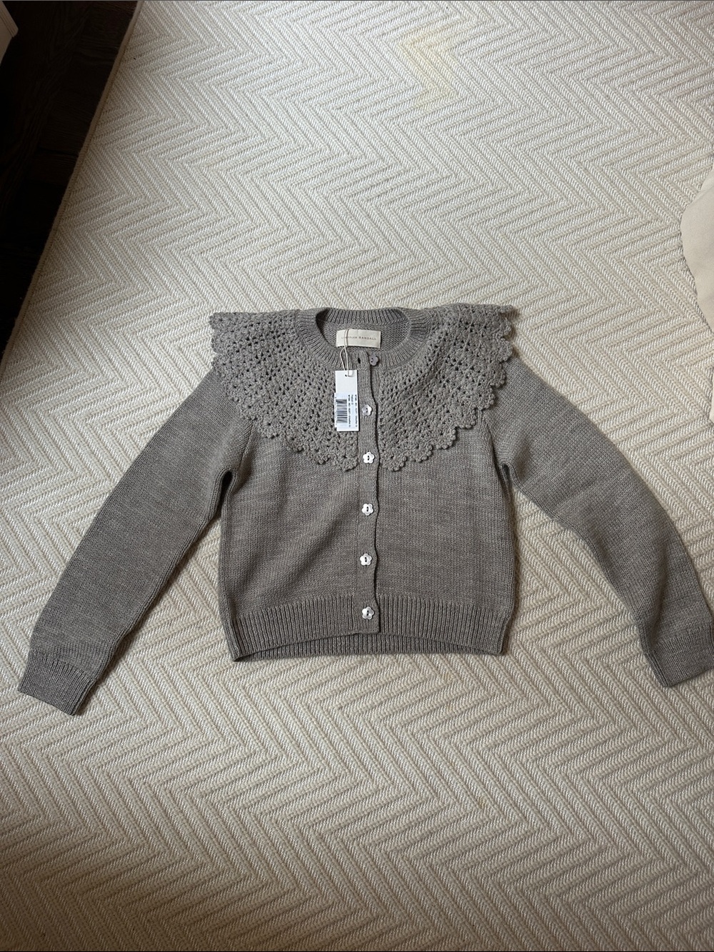 Loeffler Randall Wynn Gray Cardigan small